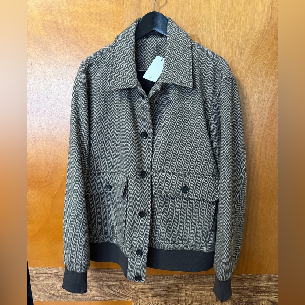 Jason Wu Men's Herringbone Jacket - Black and Brown